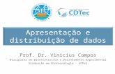 Apresentação e distribuição de dados Prof. Dr. Vinicius Campos Disciplina de Bioestatística e Delineamento Experimental Graduação em Biotecnologia - UFPel.