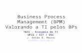 Business Process Management (BPM) Valorando a TI pelos BPs TECC - Economia de TI UFCG / CCT / DSC J. Antão B. Moura antao@dsc.ufcg.edu.br