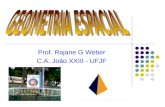 Prof. Rajane G Weber C.A. João XXIII - UFJF. Introdução A Geometria espacial (euclidiana) funciona como uma ampliação da Geometria plana (euclidiana)