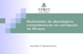 Modlidades de abordagens compreensivas na concepção de Minayo. PPGE - DMMDC Joselita F.Boaventura.