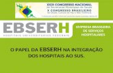 EMPRESA BRASILEIRA DE SERVIÇOS HOSPITALARES O PAPEL DA EBSERH NA INTEGRAÇÃO DOS HOSPITAIS AO SUS.
