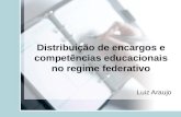 Distribuição de encargos e competências educacionais no regime federativo Luiz Araujo.