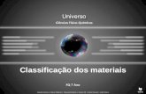 Sandra Costa | Carlos Fiolhais | Manuel Fiolhais | Victor Gil | Carla Morais | João Paiva Classificação dos materiais.