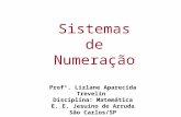Profª. Lizlane Aparecida Trevelin Disciplina: Matemática E. E. Jesuíno de Arruda São Carlos/SP Sistemas de Numeração.