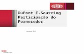 DuPont E-Sourcing Participação do Fornecedor January 2012.
