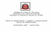 GOVERNO DO ESTADO DE SÃO PAULO SECRETARIA DE ESTADO DA EDUCAÇÃO DIRETORIA DE ENSINO DA REGIÃO DE JACAREÍ CENTRO DE ADMINISTRAÇÃO, FINANÇAS E INFRAESTRUTURA.