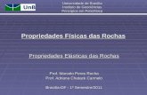 Universidade de Brasília Instituto de Geociências Princípios em Petrofísica Propriedades Físicas das Rochas Propriedades Elásticas das Rochas Prof. Marcelo.