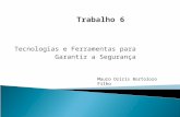 Tecnologias e Ferramentas para Garantir a Segurança Mauro Oziris Bortolozo Filho Trabalho 6.