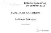 Estudo Especifico 10-Janeiro-2011 EVOLUCAO DO HOMEM As Raças Adâmicas Eduardo Camardelli.