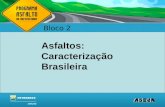 ASFALTOS Associação Brasileira das Empresas Distribuidoras de Asfaltos Asfaltos: Caracterização Brasileira Bloco 2.