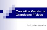 Prof. Hebert Monteiro Conceitos Gerais de Grandezas Físicas.