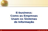 2.1 © 2007 by Prentice Hall E-business: Como as Empresas Usam os Sistemas de Informação E-business: Como as Empresas Usam os Sistemas de Informação.
