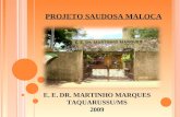 E. E. DR. MARTINHO MARQUES TAQUARUSSU/MS 2009 PROJETO SAUDOSA MALOCA.