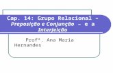 Cap. 14: Grupo Relacional – Preposição e Conjunção – e a Interjeição Profª. Ana Maria Hernandes.