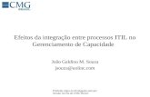 Proibida cópia ou divulgação sem permissão escrita do CMG Brasil. Efeitos da integração entre processos ITIL no Gerenciamento de Capacidade João Galdino.