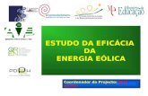 ESTUDO DA EFICÁCIA DA ENERGIA EÓLICA Coordenador do Projecto: José Castro.
