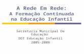 A Rede Em Rede: A Formação Continuada na Educação Infantil Secretaria Municipal De Educação DOT Educação Infantil 2005-2008.