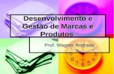 Desenvolvimento e Gestão de Marcas e Produtos Prof. Wagner Andrade.