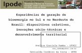 Experiências de geração de bioenergia no Sul e no Nordeste do Brasil: dispositivos coletivos, inovações sócio-técnicas e desenvolvimento territorial Anelise.