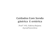 Cuidados Com Sonda gástrica E entérica Profª MS. Fátima Rejane AyresFlorentino.