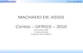 Iracema Prof. Vanderlei MACHADO DE ASSIS Contos – UFRGS – 2010 Pai contra mãe O caso da vara Capítulo dos chapéus.
