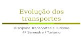 Evolução dos transportes Disciplina Transportes e Turismo 4º Semestre / Turismo.