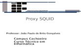 Proxy SQUID Professor: João Paulo de Brito Gonçalves Campus Cachoeiro Curso Técnico em Informática.