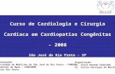 Curso de Cardiologia e Cirurgia Cardíaca em Cardiopatias Congênitas – 2008 São José do Rio Preto - SP Realização: Faculdade de Medicina de São José do.