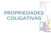 Prof. Sidnei PROPRIEDADES COLIGATIVAS. Um efeito coligativo é uma modificação em certas propriedades de um solvente quando nele adicionados um soluto.