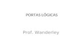 PORTAS LÓGICAS Prof. Wanderley. Portas Lógicas Portas lógicas são dispositivos ou circuitos lógicos que operam um ou mais sinais lógicos de entrada para.