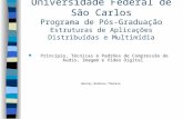 Universidade Federal de São Carlos Programa de Pós-Graduação Estruturas de Aplicações Distribuídas e Multimídia Princípio, Técnicas e Padrões de Compressão.