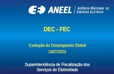 DEC - FEC Evolução do Desempenho Global 1997/2001 Superintendência de Fiscalização dos Serviços de Eletricidade.