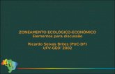 ZONEAMENTO ECOLÓGICO-ECONÔMICO Elementos para discussão Ricardo Seixas Brites (PUC-DF) UFV-GEO`2002.