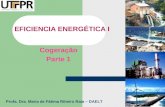 EFICIENCIA ENERGÉTICA I Cogeração Parte 1 Profa. Dra. Maria de Fátima Ribeiro Raia – DAELT.