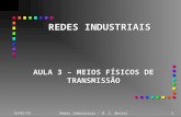 25/1/2014 Redes Industriais - R. C. Betini 1 REDES INDUSTRIAIS AULA 3 – MEIOS FÍSICOS DE TRANSMISSÃO.