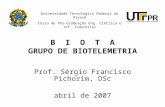 B I O T A GRUPO DE BIOTELEMETRIA Prof. Sérgio Francisco Pichorim, DSc abril de 2007 Universidade Tecnológica Federal do Paraná Curso de Pós-Graduação Eng.