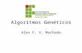 Algoritmos Genéticos Alex F. V. Machado. 2 Heurísticas e Aplicações Define soluções para um problema através da otimização dos resultados gerados Tem.