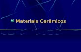Materiais Cerâmicos. Cerâmicos são materiais inorgânicos, não-metálicos, os quais consistem de elementos metálicos (Al, Mg, Cr,...) e não-metálicos (O,