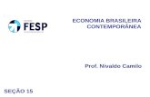 ECONOMIA BRASILEIRA CONTEMPORÂNEA Prof. Nivaldo Camilo SEÇÃO 15.