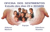 OFICINA DOS SENTIMENTOS Estudo dos dias 23 e 30/10/06 Equipe Aldenor Edmilson Marlene Noemia.