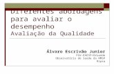 Diferentes abordagens para avaliar o desempenho Avaliação da Qualidade Álvaro Escrivão Junior FGV-EAESP/GVsaúde Observatório de Saúde da RMSP Ripsa.