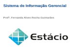 Sistema de Informação Gerencial Profª. Fernanda Alves Rocha Guimarães.