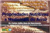 Dr. Carlos Adilio Maia do Nascimento Presidente do Instituto Brasileiro de Produção Sustentável e Direito Ambiental IBPS Propriedades Nutritivas e Medicinais.