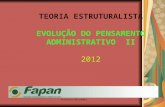 Professor Marcondes TEORIA ESTRUTURALISTA EVOLUÇÃO DO PENSAMENTO ADMINISTRATIVO II 2012.