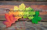 Desenvolvimento sustentável. O que é desenvolvimento sustentável? É o desenvolvimento capaz de suprir as necessidades da geração atual, sem comprometer.