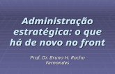 Administração estratégica: o que há de novo no front Prof. Dr. Bruno H. Rocha Fernandes.
