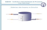 EQE594 – Controle e Instrumentação de Processos Profa. Ofélia Araújo Sistemas não-lineares no Simulink.