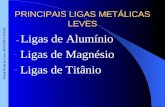 Eleani Maria da Costa -PGETEMA/ PUCRS PRINCIPAIS LIGAS METÁLICAS LEVES - Ligas de Alumínio - Ligas de Magnésio - Ligas de Titânio.