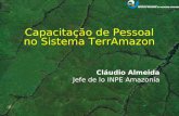 Capacitação de Pessoal no Sistema TerrAmazon Cláudio Almeida Jefe de lo INPE Amazonía.