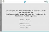 Avaliação da Modularidade e Estabilidade de Técnicas de Implementação para Linhas de Produtos de Sistemas Multi-agentes Camila Nunes Orientadores: Carlos.